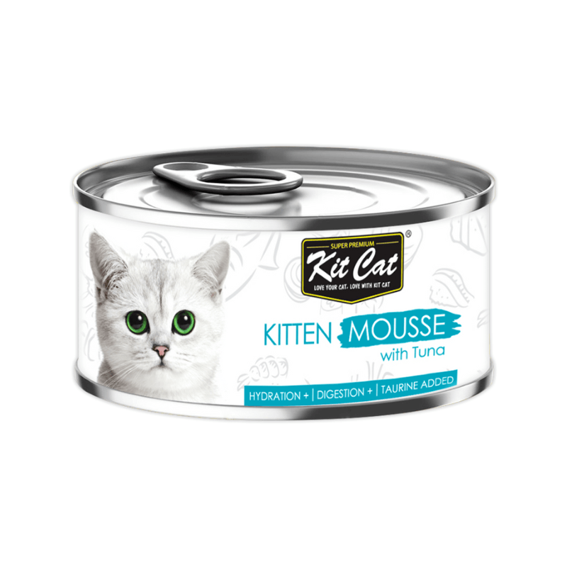 Canned Cat Food - Kitten MOUSSE - Tuna - 80 g - J & J Pet Club - Kit Cat