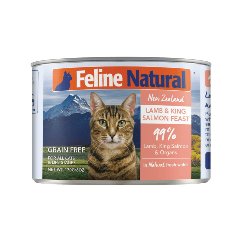 Canned Cat Food - Lamb & King Salmon Feast - J & J Pet Club - Feline Natural
