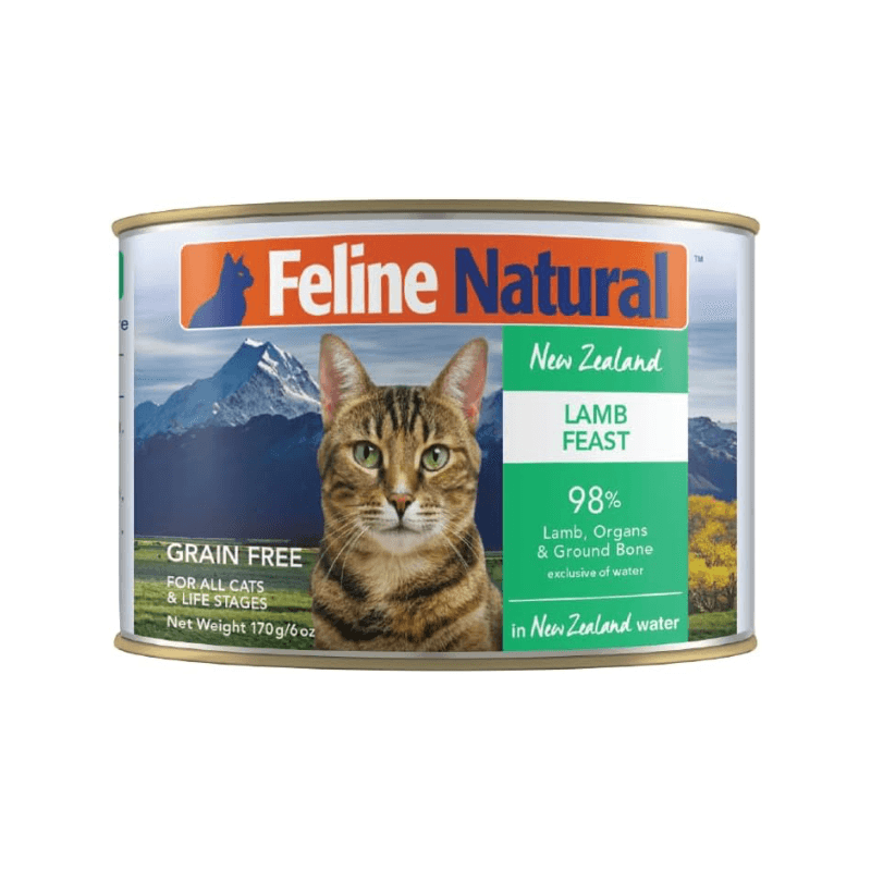 Canned Cat Food - Lamb Feast - J & J Pet Club - Feline Natural