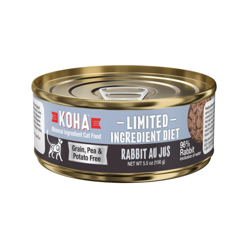 Canned Cat Food - Limited Ingredient Diet - 96% Rabbit Pâté - J & J Pet Club - KOHA