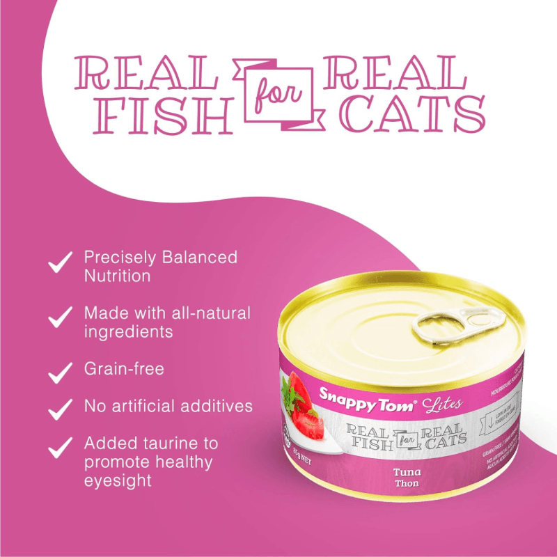 Canned Cat Food - Lites - Tuna - 85 g - J & J Pet Club - Snappy Tom