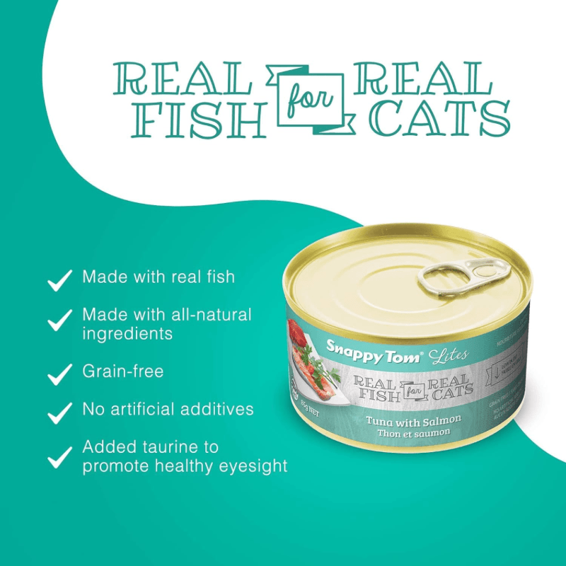 Canned Cat Food - Lites - Tuna with Salmon - 85 g - J & J Pet Club - Snappy Tom