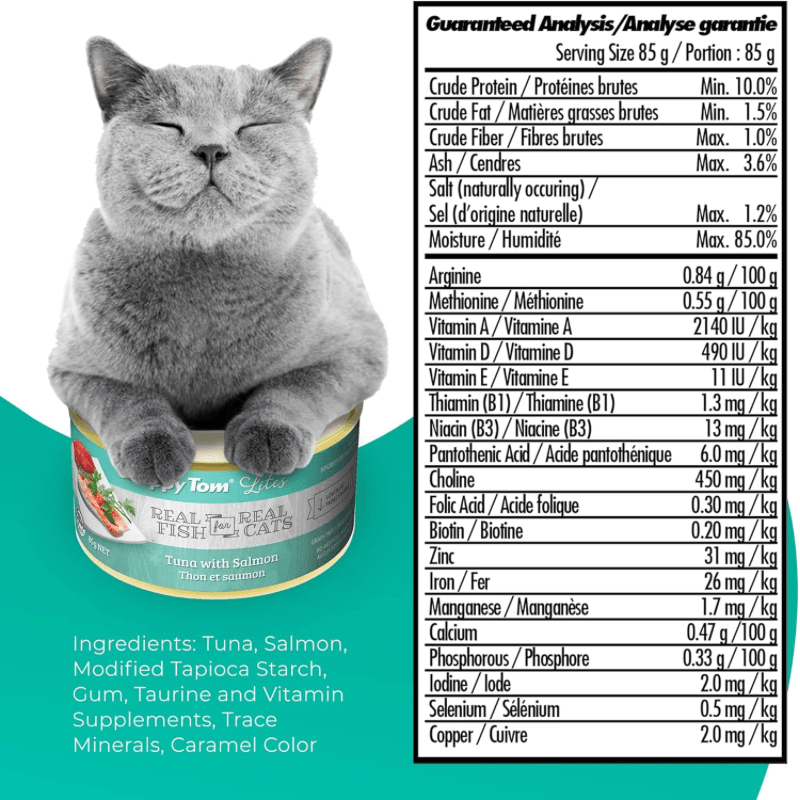 Canned Cat Food - Lites - Tuna with Salmon - 85 g - J & J Pet Club - Snappy Tom