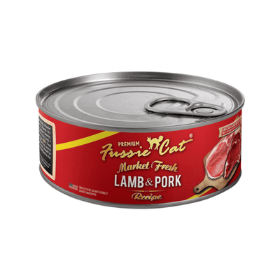 Canned Cat Food - Market Fresh - Lamb & Pork Recipe - 5.5 oz - J & J Pet Club - Fussie Cat