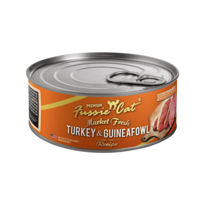 Canned Cat Food - Market Fresh - Turkey & Guineafowl Recipe - 5.5 oz - J & J Pet Club - Fussie Cat