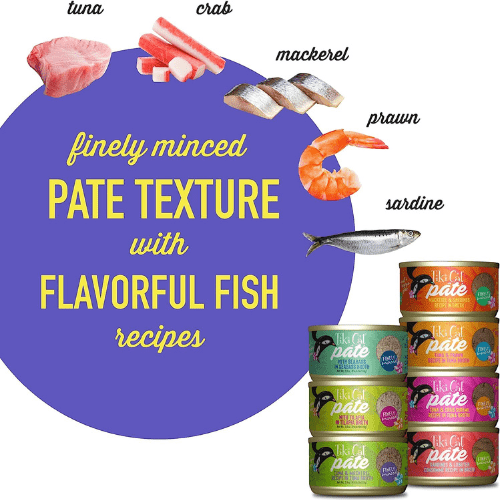 Canned Cat Food - MEGA PACKS - Fish Favorites Paté - 2.8 oz can, case of 24 - J & J Pet Club