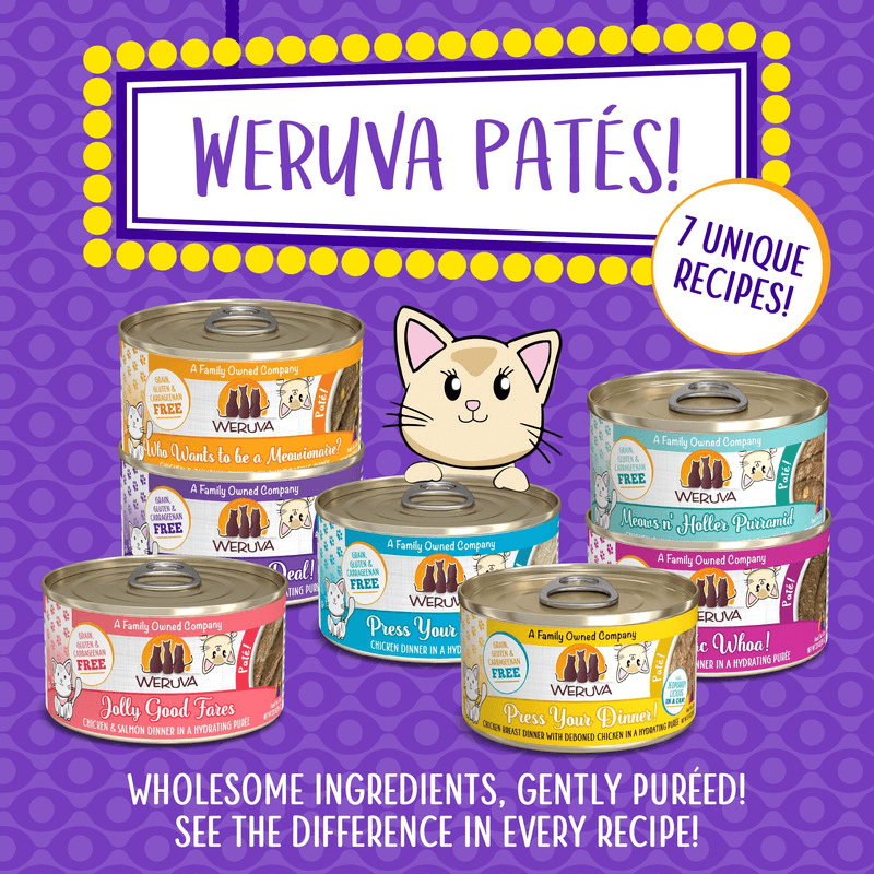 Canned Cat Food - Paté - Meal or No Deal! - Chicken & Beef Dinner in a Hydrating Purée - J & J Pet Club - Weruva