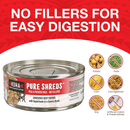 Canned Cat Food - PURE SHREDS - Shredded Beef Entrée - 5.5 oz - J & J Pet Club - KOHA