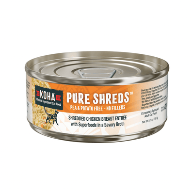 Canned Cat Food - PURE SHREDS - Shredded Chicken Breast Entrée - 5.5 oz - J & J Pet Club - KOHA