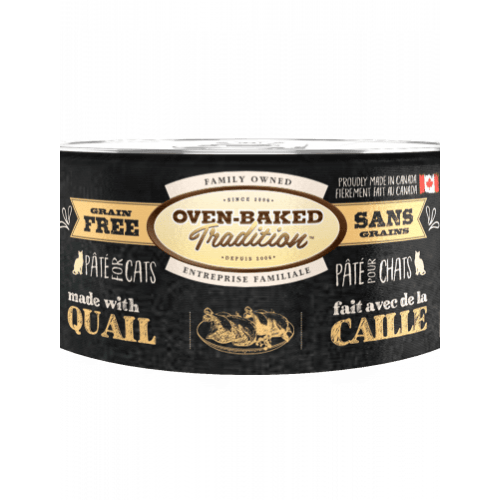 Canned Cat Food - Quail Pate - Adult Cats - 5.5 oz - J & J Pet Club - Oven-Baked Tradition