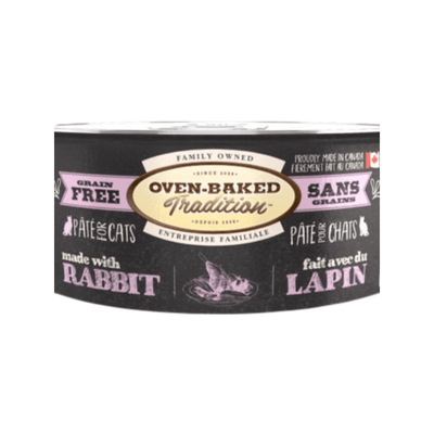 Canned Cat Food - Rabbit Pate - Adult Cats - 5.5 oz - J & J Pet Club - Oven-Baked Tradition