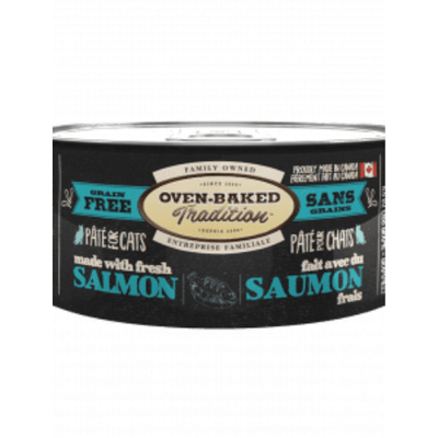 Canned Cat Food - Salmon Pate - Adult Cats - 5.5 oz - J & J Pet Club - Oven-Baked Tradition