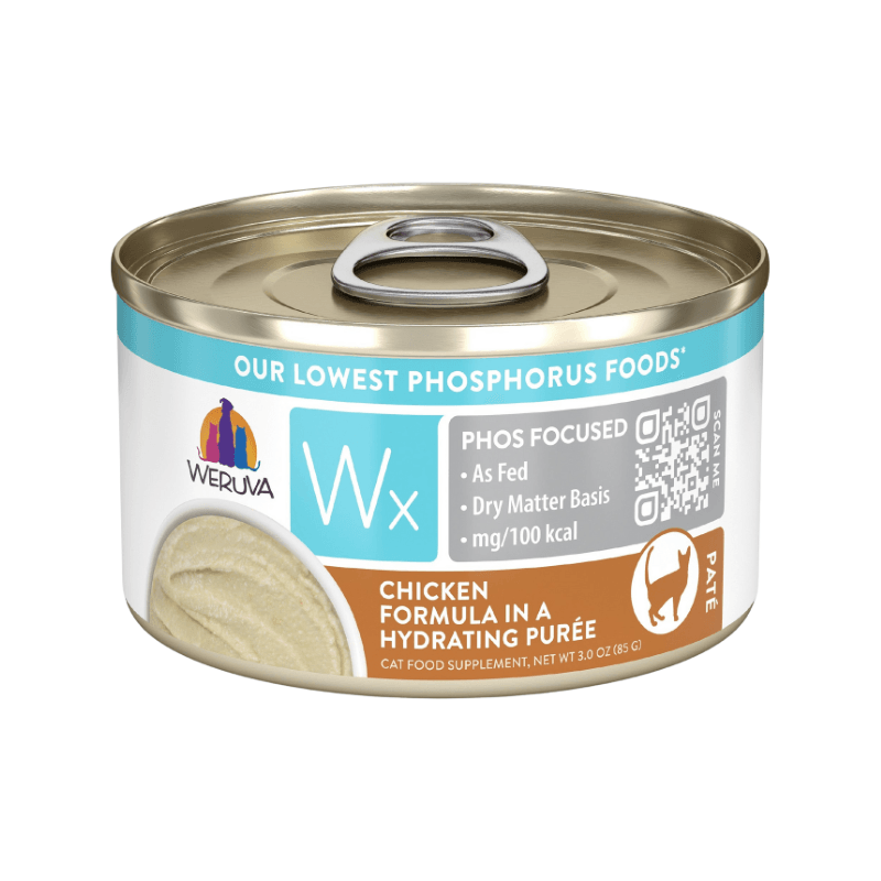 Canned Cat Food Supplement - Wx Phos Focused - Chicken Formula in a Hydrating Purée - 3 oz - J & J Pet Club - Weruva