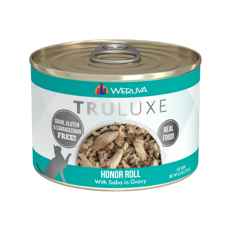 Canned Cat Food - TRULUXE - Honor Roll - with Saba in Gravy - J & J Pet Club - Weruva
