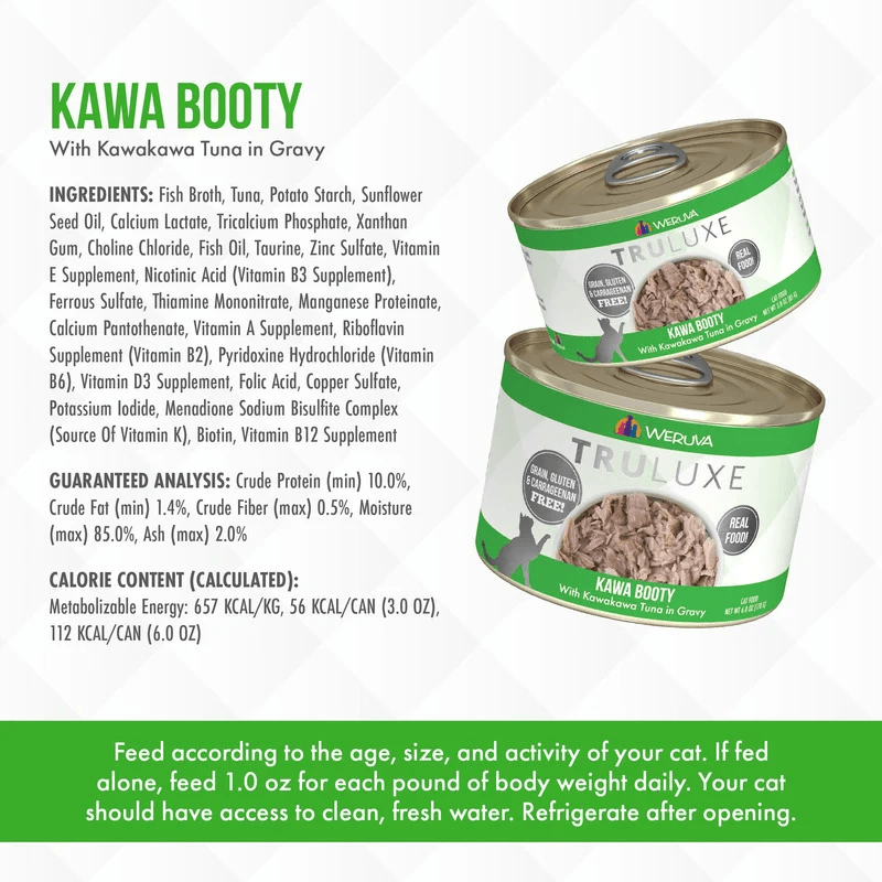 Canned Cat Food - TRULUXE - Kawa Booty - with Kawakawa Tuna in Gravy - J & J Pet Club - Weruva