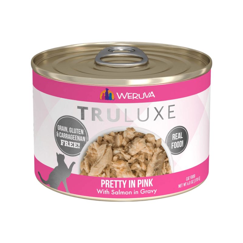 Canned Cat Food - TRULUXE - Pretty in Pink - with Salmon in Gravy - J & J Pet Club - Weruva