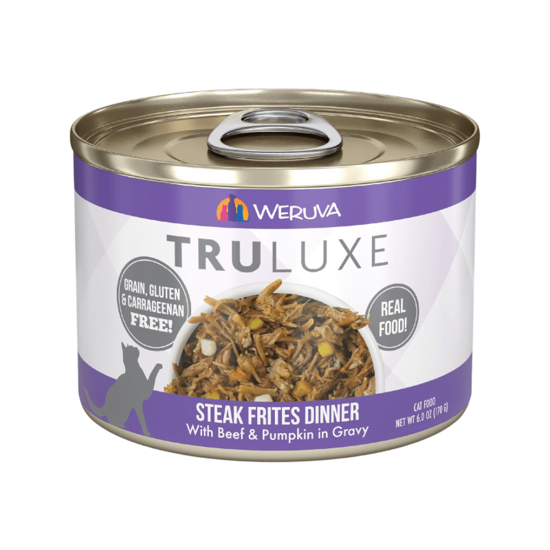 Canned Cat Food - TRULUXE - Steak Frites - with Beef & Pumpkin in Gravy - J & J Pet Club - Weruva