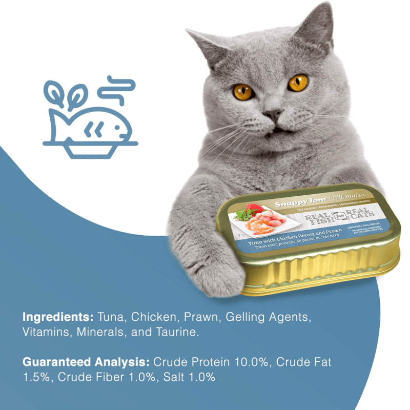 Canned Cat Food - Ultimates - Tuna with Chicken Breast and Prawn - 85 g - J & J Pet Club - Snappy Tom