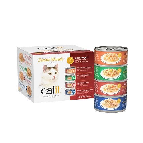Canned Cat Treat - Divine Shreds - Chicken Multipack - 12 x 85 g - J & J Pet Club