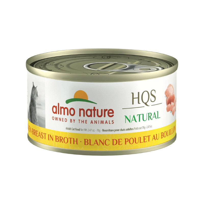 Canned Cat Treat - HQS NATURAL - Chicken Breast in Broth - Adult - J & J Pet Club - Almo Nature