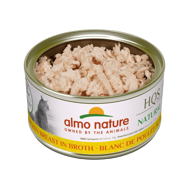 Canned Cat Treat - HQS NATURAL - Chicken Breast in Broth - Adult - J & J Pet Club - Almo Nature