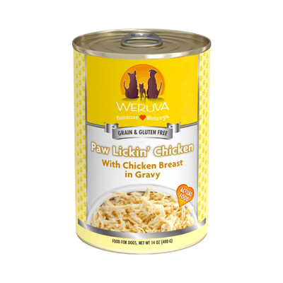 Canned Dog Food - CLASSIC - Paw Lickin’ Chicken - with Chicken Breast in Gravy - J & J Pet Club - Weruva