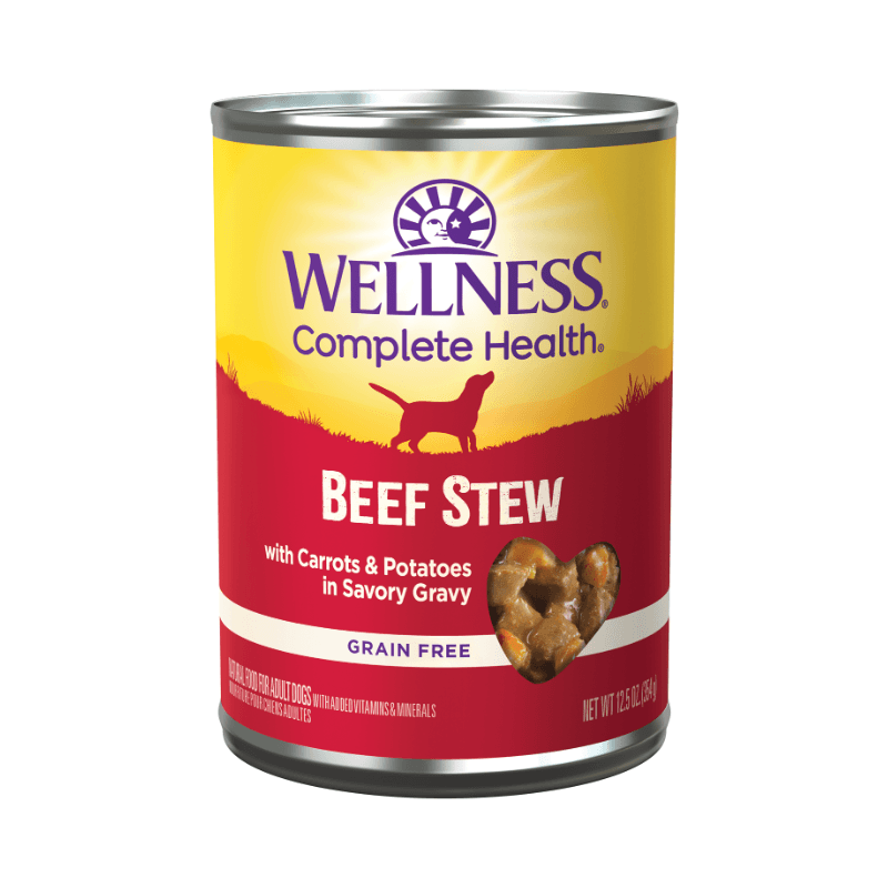 Canned Dog Food - COMPLETE HEALTH - Grain Free Beef Stew with Carrots & Potatoes - 12.5 oz - J & J Pet Club - Wellness