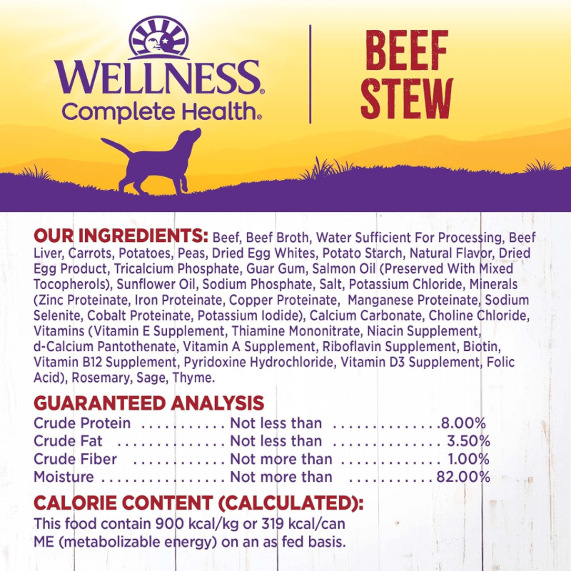 Canned Dog Food - COMPLETE HEALTH - Grain Free Beef Stew with Carrots & Potatoes - 12.5 oz - J & J Pet Club - Wellness