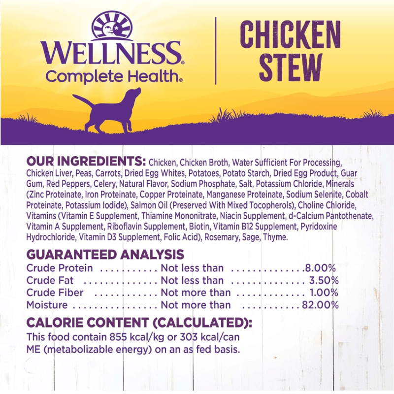 Canned Dog Food - COMPLETE HEALTH - Grain Free Chicken Stew with Peas & Carrots - 12.5 oz - J & J Pet Club - Wellness