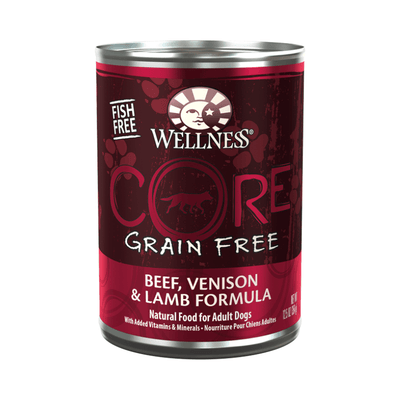 Canned Dog Food - CORE Pâté - Grain Free Beef, Venison & Lamb - 12.5 oz - J & J Pet Club - Wellness