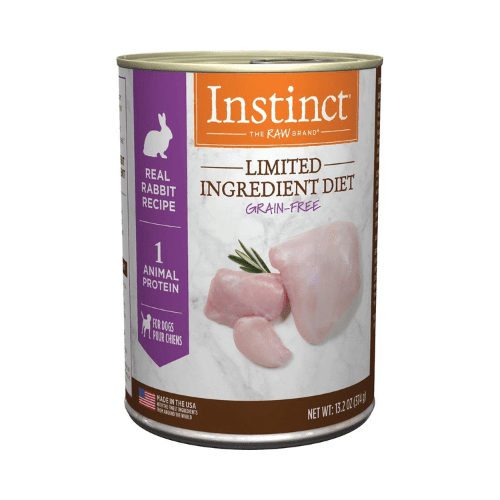 Canned Dog Food - LID - Real Rabbit Recipe - 13.2 oz - J & J Pet Club - Instinct