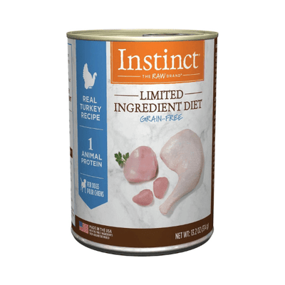 Canned Dog Food - LID - Real Turkey Recipe - 13.2 oz - J & J Pet Club - Instinct