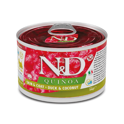 Canned Dog Food - N & D - QUINOA - Skin & Coat - Duck & Coconut - Mini - 4.9 oz - J & J Pet Club - Farmina