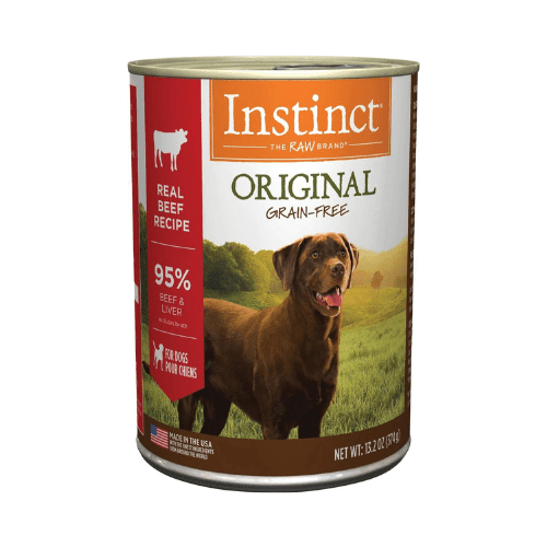 Canned Dog Food - ORIGINAL - Real Beef Recipe - 13.2 oz - J & J Pet Club - Instinct