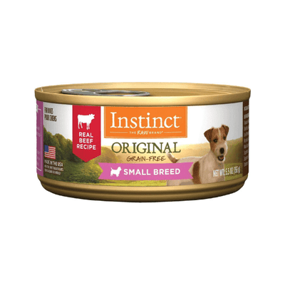 Canned Dog Food - ORIGINAL - Real Beef Recipe For Small Breed Dogs - 5.5 oz - J & J Pet Club - Instinct