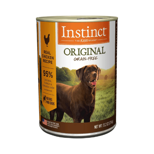 Canned Dog Food - ORIGINAL - Real Chicken Recipe - 13.2 oz - J & J Pet Club - Instinct