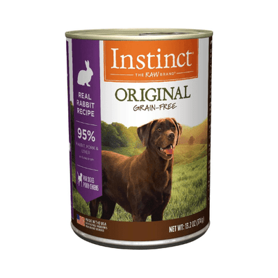 Canned Dog Food - ORIGINAL - Real Rabbit Recipe - 13.2 oz - J & J Pet Club - Instinct