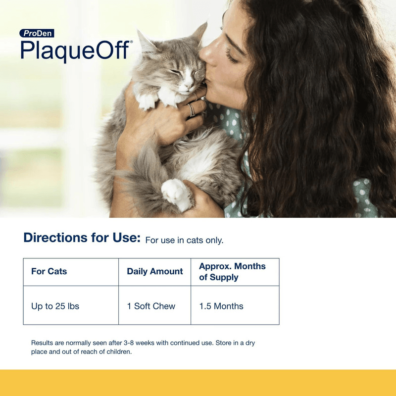 Cat Dental Care - PlaqueOff Soft Chews - 45 ct - J & J Pet Club - ProDen PlaqueOff