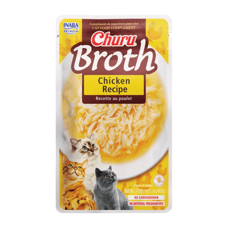 Cat Food Complement - CHURU BROTH - Chicken Recipe - 1.4 oz pouch - J & J Pet Club - Inaba