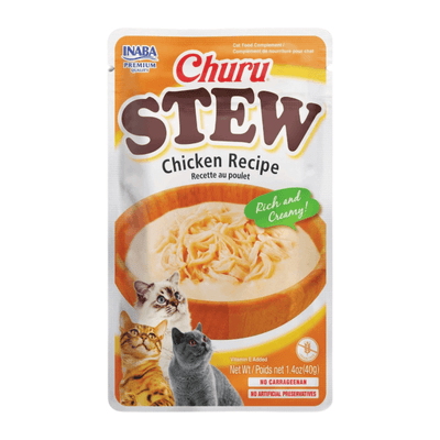 Cat Food Complement - CHURU STEW - Chicken Recipe - 1.4 oz pouch - J & J Pet Club - Inaba