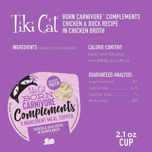 Cat Food Topper - COMPLEMENTS - Chicken & Duck - 2.1 oz cup - J & J Pet Club
