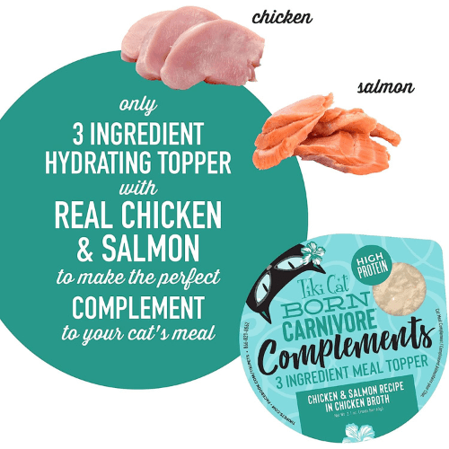 Cat Food Topper - COMPLEMENTS - Chicken & Salmon - 2.1 oz cup - J & J Pet Club