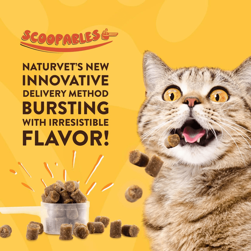 Cat Supplement - SCOOPABLES - DAILY DIGESTIVE SUPPORT - Digestive Enzymes + Pre & Probiotic - 45 scoops - J & J Pet Club - Naturvet