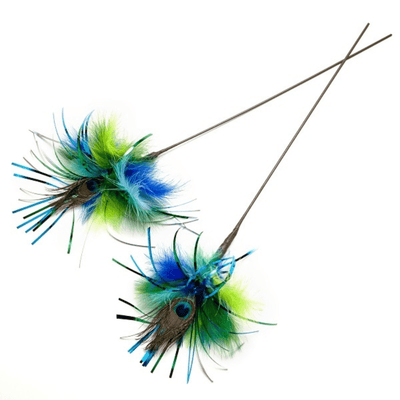 Cat Teaser - PEACOCK SPARKLER - 36" - J & J Pet Club - GO CAT