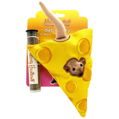 Cat Toy - Get Cheezy Refillable Cheese & Mouse - J & J Pet Club - Meowijuana