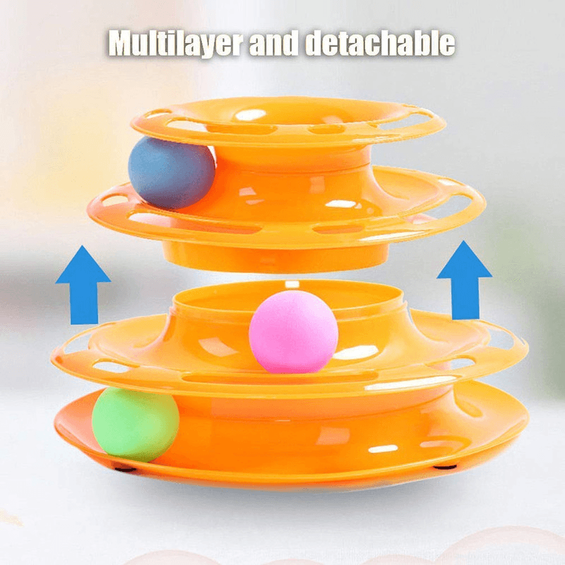 Cat Toy - Interactive Tower of Tracks with Balls - J & J Pet Club - Riga