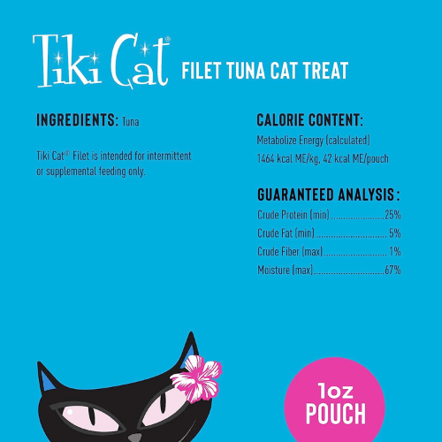 Cat Treat - FILETS - Polphin Safe Tuna Fillet - 1.1 oz - J & J Pet Club - Tiki Cat