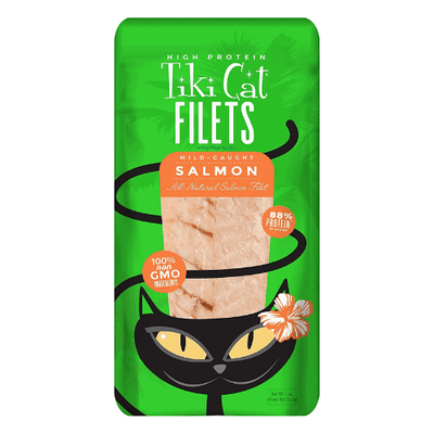 Cat Treat - FILETS - Wild Caught Salmon Fillet - 1.1 oz - J & J Pet Club - Tiki Cat