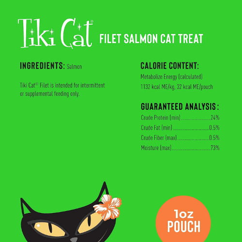 Cat Treat - FILETS - Wild Caught Salmon Fillet - 1.1 oz - J & J Pet Club - Tiki Cat