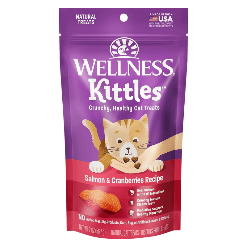 Cat Treat - Kittles - Crunchy Bites - Salmon & Cranberries - J & J Pet Club - Wellness